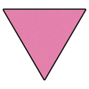 Reflective Pink Triangle - LGBT Rights Support Pride Symbol - Vibrant Color Vinyl Decal Reflective