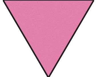 Reflective Pink Triangle - LGBT Rights Support Pride Symbol - Vibrant Color Vinyl Decal Reflective