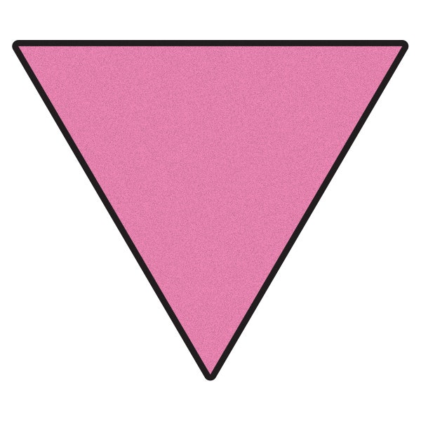 Reflective Pink Triangle - LGBT Rights Support Pride Symbol - Vibrant Color Vinyl Decal Reflective