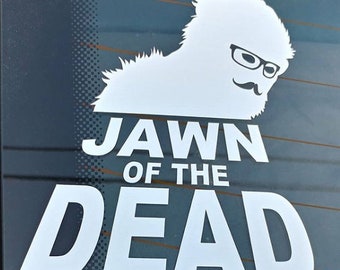 Jawn of the Dead 5 inch Tall White Vinyl Decal