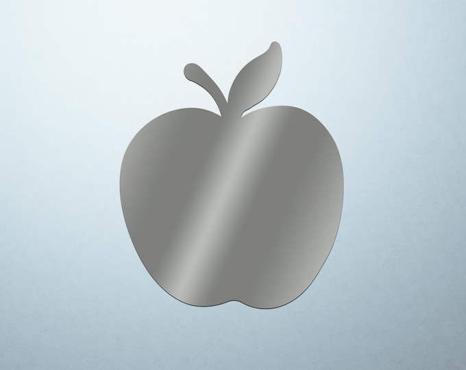 Silver Apple Shaped Logo Cover Decal – Vinyl Sticker for Laptops, Notebooks, and Tablets with Apple-Shaped Logos
