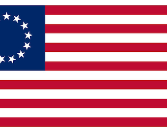 13 Colonies United States of America Flag - Betsy Ross Freedom Love Pride Murica 4th of July Stars and Stripes - Vibrant Color Vinyl Decal