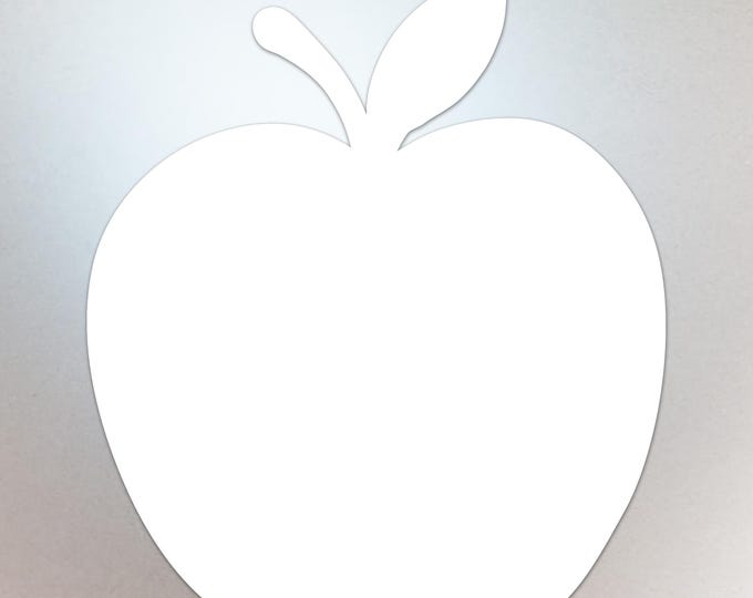 White Apple Shaped Decal – Vinyl Sticker Compatible with MacBook Neo - Compatible with All Models