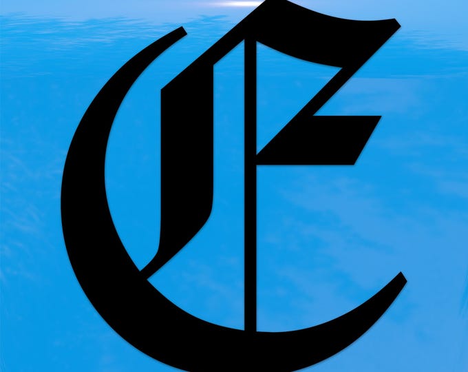 Old English Letter E Sticker - Vinyl Decal for Indoor & Outdoor Use on Cars, ATV, Boats, Windows and More