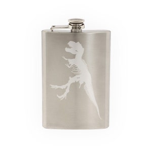 8oz T-Rex Stainless Steel Flask 8oz T-Rex Stainless Steel Flask
