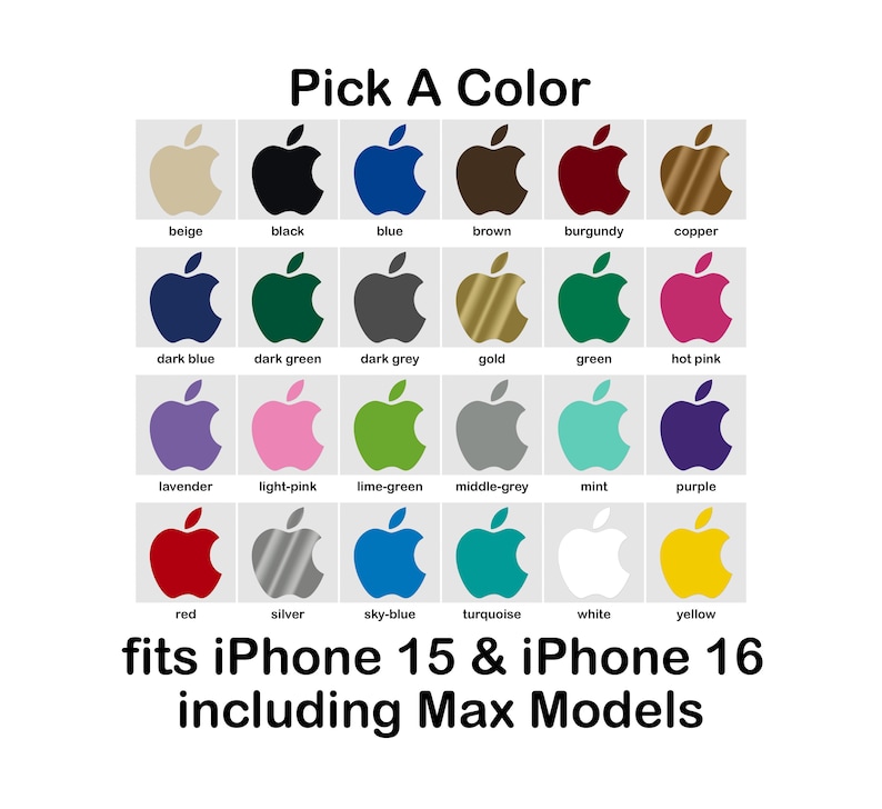 Iphone Colors. Code Logo Color Swap Sticker for iPhone Apple Color Changer Decal - Vinyl ...