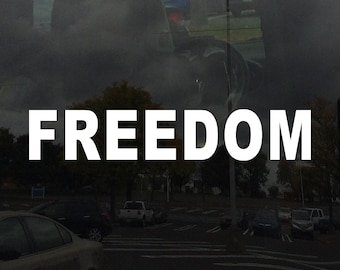 Freedom Decal - Vinyl Sticker for Cars, Laptops, Windows and Water Bottles