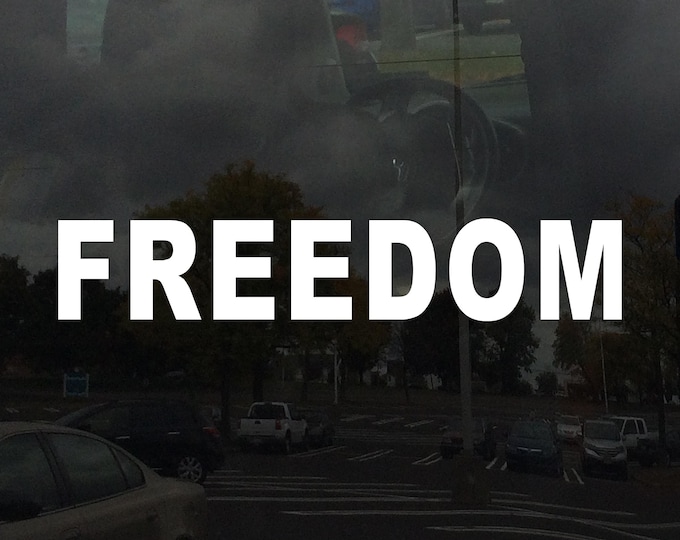 Freedom Decal - Vinyl Sticker for Cars, Laptops, Windows and Water Bottles