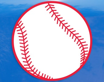 Baseball Sports Logo - Vibrant Color Vinyl Decal Sticker