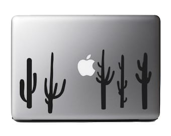 Cactus Macbook Decal Custom Colors and Sizes Available