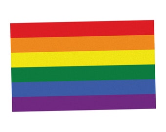 Reflective Rainbow Flag - LGBT Rights Support Pride Symbol - Vibrant Color Vinyl Decal Reflective