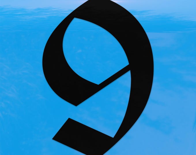 Old English Number 9 Sticker - Vinyl Decal for Indoor & Outdoor Use on Cars, ATV, Boats, Windows and More