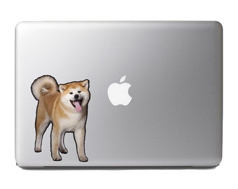 Cute Fluffy Animals #11 - shiba black 1 - Vibrant High Resolution Full Color Vinyl Laptop Tablet Decal