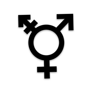 Transgender Symbol Vinyl Decal Sticker for Cars, Glass, Mirrors Glass Metal and more