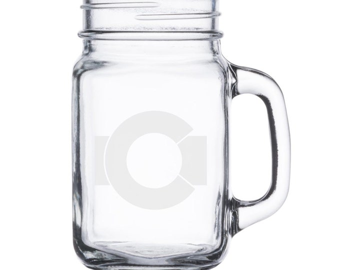 Colorado State Flag -  12 oz Glass Mason Jar