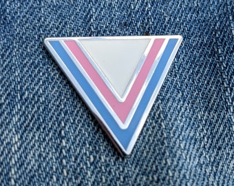 Transgender Pride Flag Triangle LGBTQ Trans Flag - Enamel Pin