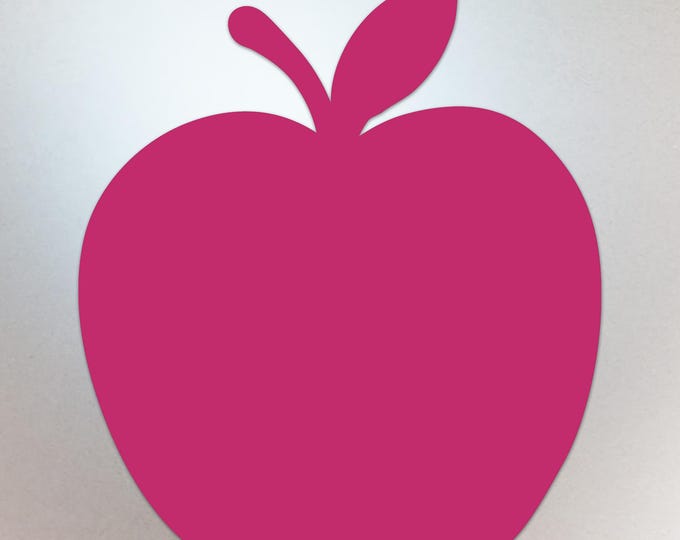 Hot Pink Apple Shaped Decal – Vinyl Sticker Compatible with MacBook Neo - Compatible with All Models
