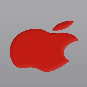 Red Macbook Apple Color Changer Decal - Translucent Vinyl Decal Sticker for All Macbook Models