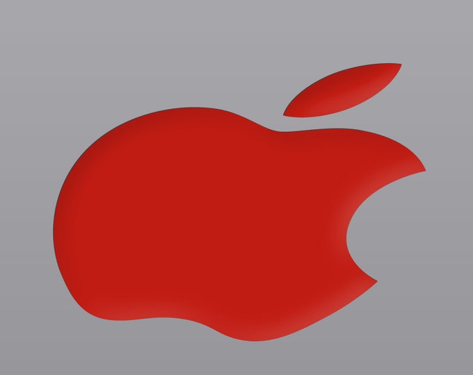 Red Macbook Apple Color Changer Decal - Translucent Vinyl Decal Sticker for All Macbook Models