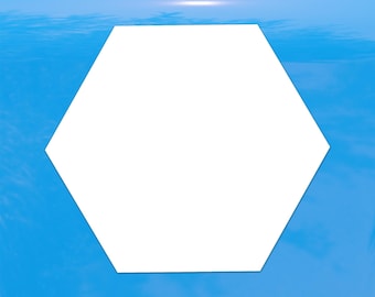 Hexagon Geometric Shape Six Sided Polygon - Vinyl Decal for Outdoor Use on Cars, ATV, Boats, Windows and More