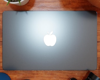 White Color Apple Shaped Logo Cover Decal – Vinyl Sticker for Laptops, Notebooks, and Tablets with Apple-Shaped Logos