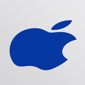 Blue Macbook Apple Color Changer Decal - Translucent Vinyl Decal Sticker for All Macbook Models