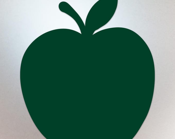 Dark Green Apple Shaped Decal – Vinyl Sticker Compatible with MacBook Neo - Compatible with All Models