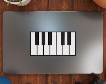 Piano Keys Sticker - Vibrant Color Vinyl Stickers for Laptops, Water Bottles, and Journals