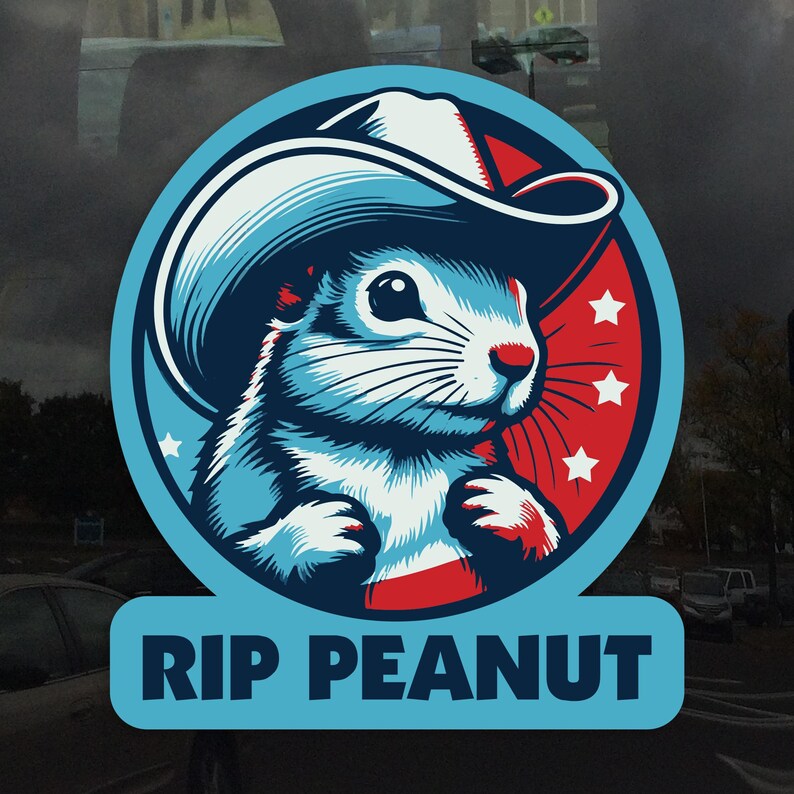RIP Peanut the Squirrel Decal Sticker – Vibrant Color Memorial Vinyl ...