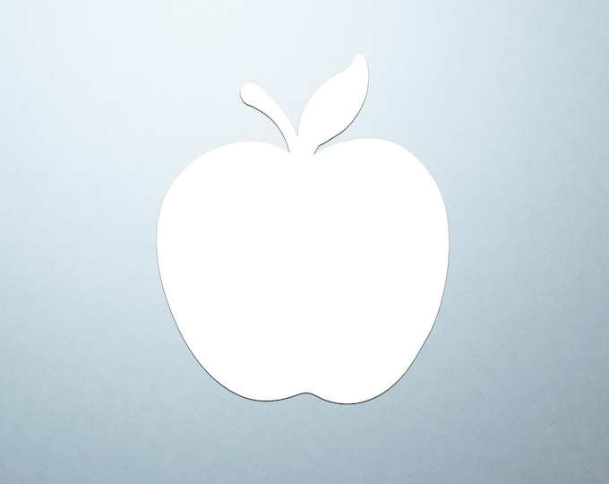 White Apple Shaped Logo Cover Decal – Vinyl Sticker for Laptops, Notebooks, and Tablets with Apple-Shaped Logos