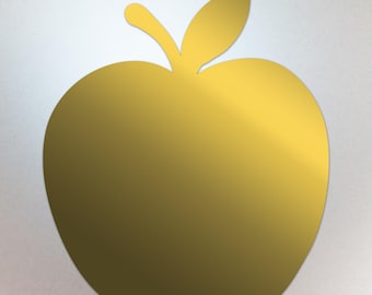 Gold Apple Shaped Decal – Vinyl Sticker Compatible with MacBook Neo - Compatible with All Models