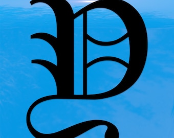 Old English Letter Y Sticker - Vinyl Decal for Indoor & Outdoor Use on Cars, ATV, Boats, Windows and More