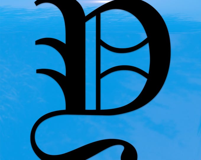 Old English Letter Y Sticker - Vinyl Decal for Indoor & Outdoor Use on Cars, ATV, Boats, Windows and More