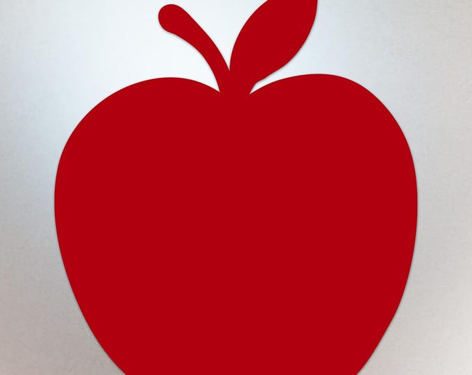 Red Apple Shaped Decal – Vinyl Sticker Compatible with MacBook Neo - Compatible with All Models