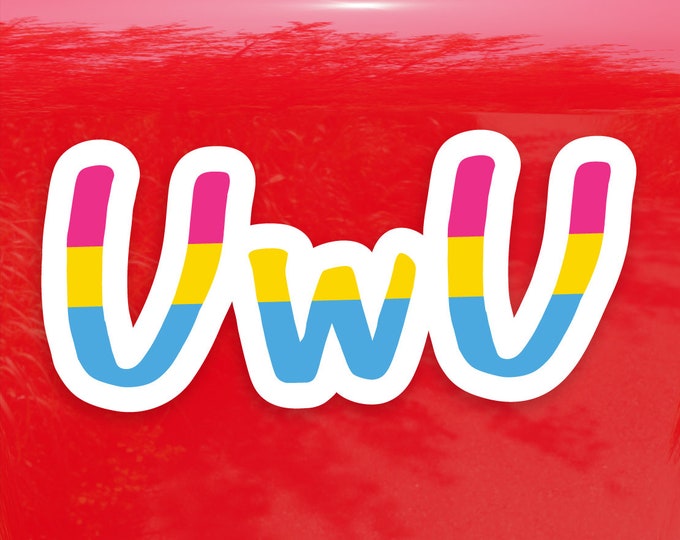 UwU Pansexual Pride Flag - Vibrant Color Vinyl Decal Sticker