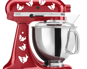 Extreme Sports Skateboard Aerial Grab Trick Pack - Vinyl Decal Set for Kitchen Mixers