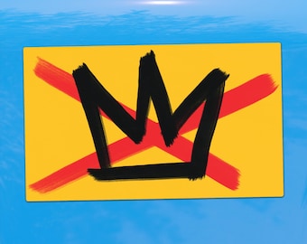 No Kings Flag Sticker – Bold Protest Symbol Vinyl Decal for Cars, Laptops, and Windows