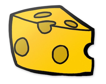 Cheddar is Better Yellow Cheese Slice - Vibrant Color Vinyl Decal Sticker