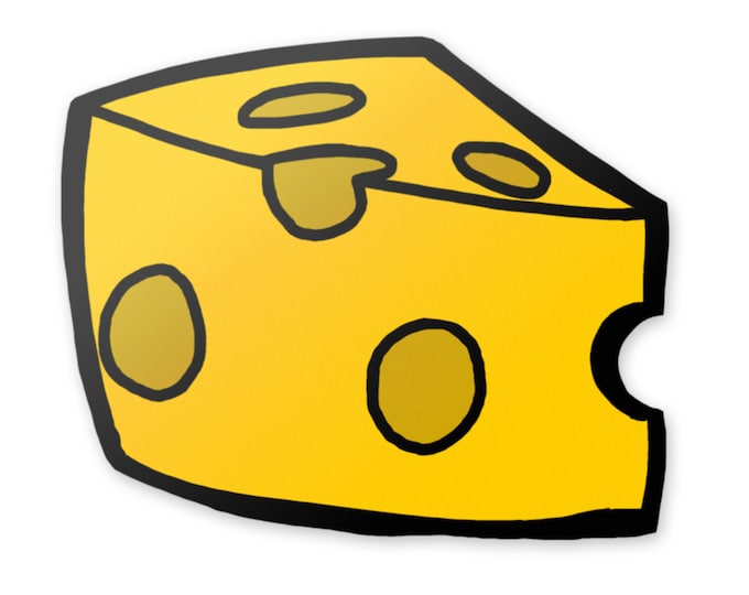 Cheddar is Better Yellow Cheese Slice - Vibrant Color Vinyl Decal Sticker