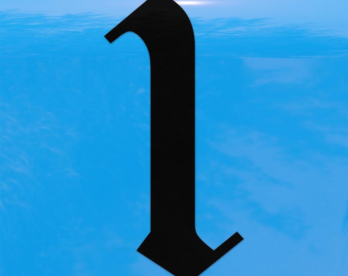 Old English Number 1 Sticker - Vinyl Decal for Indoor & Outdoor Use on Cars, ATV, Boats, Windows and More