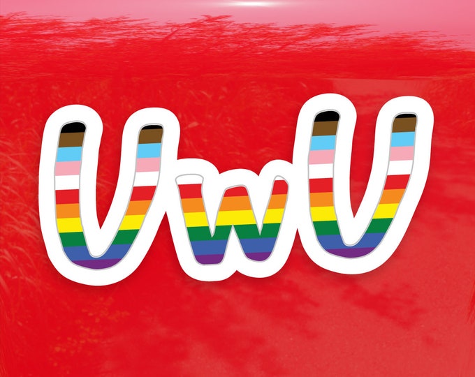 UwU 11 Stripe Inclusive Rainbow Pride Flag LGBTQ POC Transgender Flag - Vibrant Color Vinyl Decal Sticker