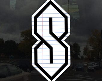 The Cool S That We All Drew Cling – Static Cling Window Decal for Cars, Laptops, Windows and Water Bottles