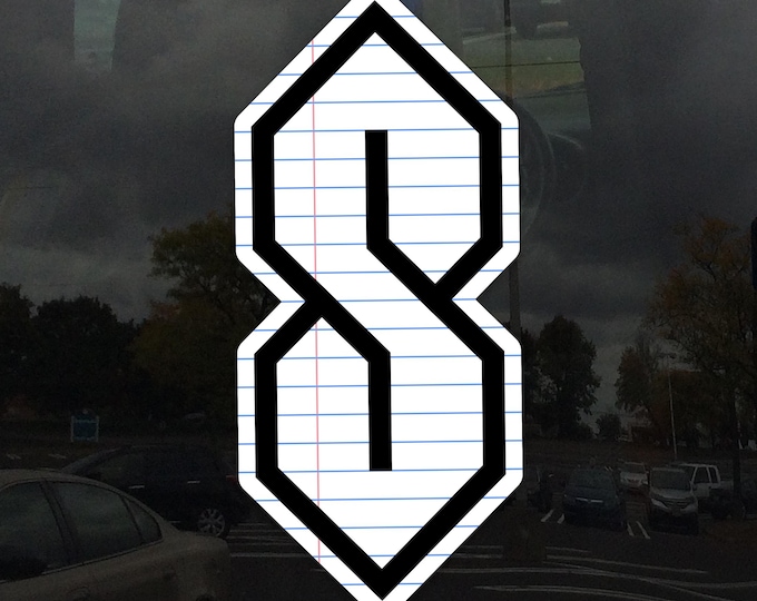 The Cool S That We All Drew Cling – Static Cling Window Decal for Cars, Laptops, Windows and Water Bottles
