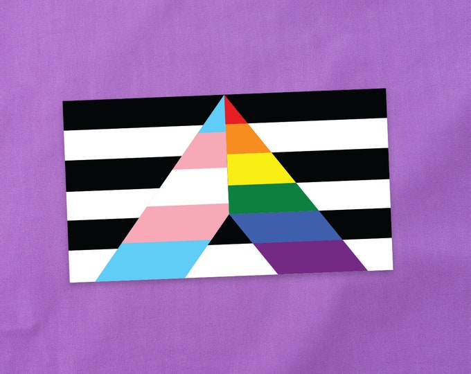 Rainbow Transgender Support Ally Pride Flag - Iron-On Vinyl for Fabric, T-shirts and more!