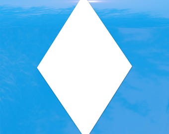 Diamond Geometric Shape Polygon - Vinyl Decal for Outdoor Use on Cars, ATV, Boats, Windows and More
