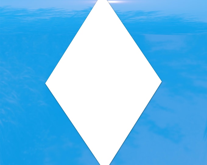 Diamond Geometric Shape Polygon - Vinyl Decal for Outdoor Use on Cars, ATV, Boats, Windows and More