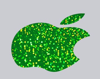 Green Glitter Macbook Apple Color Changer Decal - Opaque Vinyl Decal Sticker for All Macbook Models