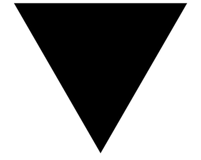 Black Triangle - Gay and Lesbian LGBT Support Pride Symbol - Vibrant Color Vinyl Decal