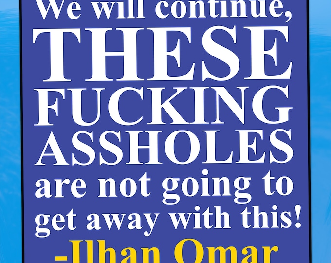 We Will Continue Ilhan Omar Quote Sticker - Vibrant Color Vinyl Stickers for Laptops, Water Bottles, and Journals
