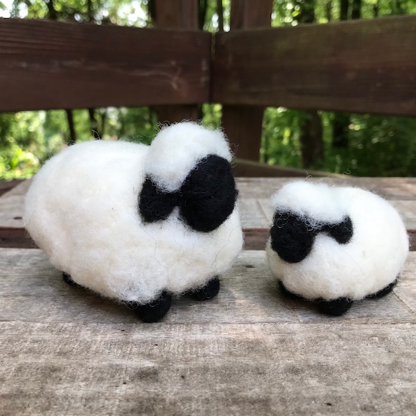 Primitive needle felted sheep